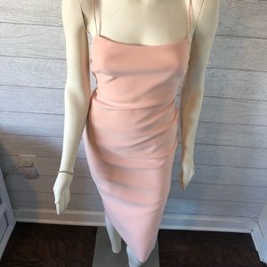 bec and bridge marvellous midi dress peach
